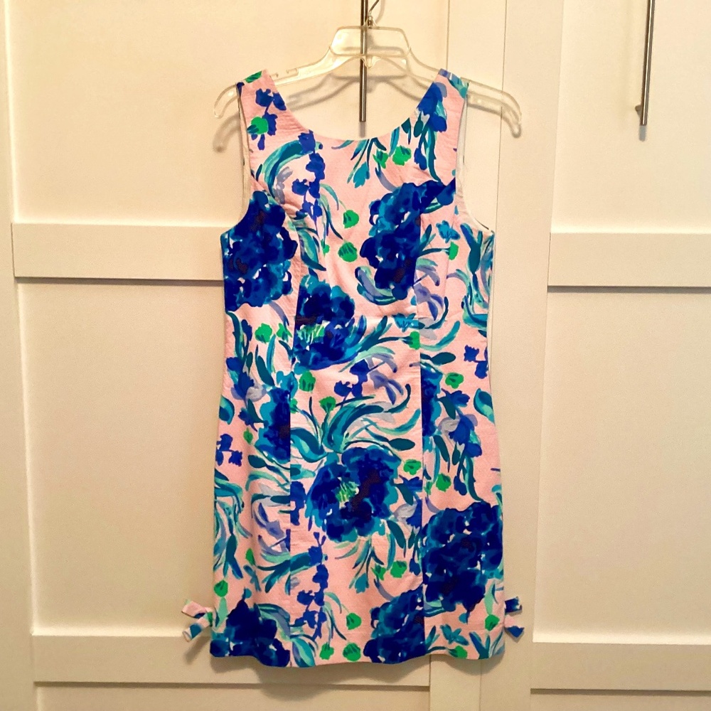 Lilly Pulitzer Mila Stretch Shift Dress Pink Tropics Tint Sweet Pea Size 4